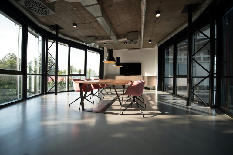 Conference room in an office space in the Netherlands.